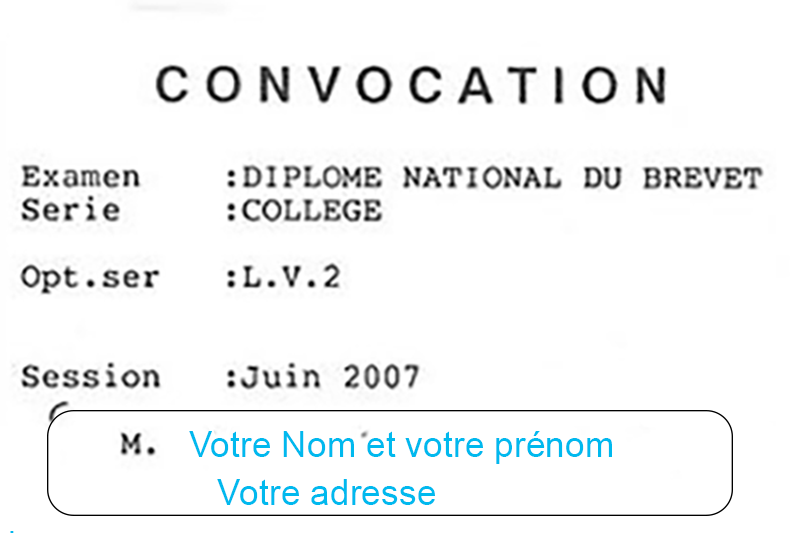 convocation au brevet